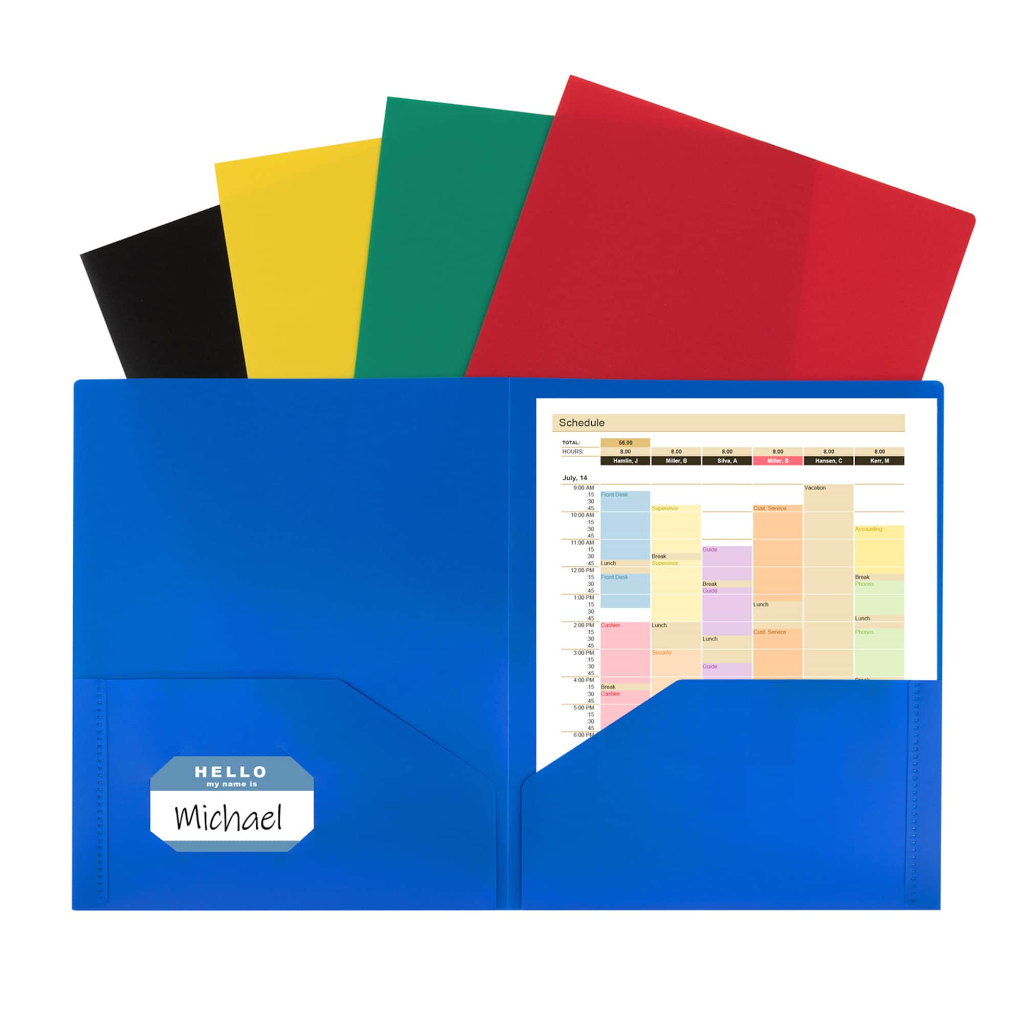 C-Line® Two-Pocket Heavyweight Poly Portfolio Folders, 2 Packs of 10